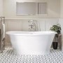 Traditional Freestanding Bath Suite with Toilet & Chrome Wash Stand with Basin - Helmsley
