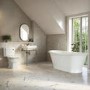 Traditional Freestanding Bath Suite with Toilet & Brass Wash Stand with Basin - Helmsley