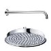 230mm Chrome Traditional Shower Head with Wall Arm