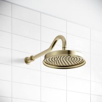 Grade A2 - Brass Shower Head with Wall Arm - Camden