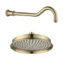 Grade A2 - Brass Shower Head with Wall Arm - Camden