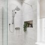Grade A2 - Chrome Dual Outlet Wall Mounted Thermostatic Mixer Shower with Hand Shower - Camden