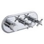 Grade A1 - Chrome Dual Outlet Wall Mounted Thermostatic Mixer Shower with Hand Shower - Camden