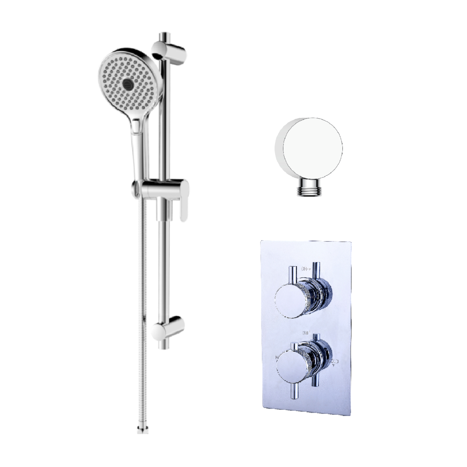 Axel Single Outlet Shower Valve with Slide Rail Kit Furniture123