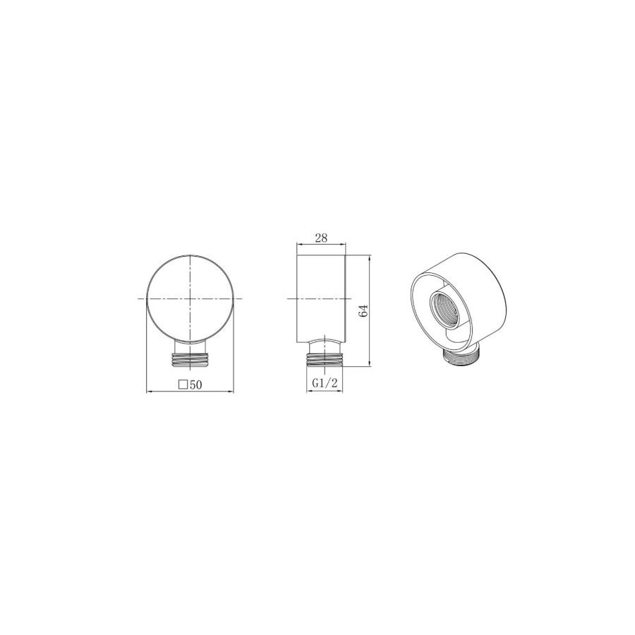 Chrome Single Outlet Thermostatic Mixer Shower with Round Handset - Axel