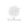 Grade A1 - Axel Triple Outlet Shower Valve Shower Head Wall Arm Slide Rail Kit and Overflow Bath Filler- Triple Handle