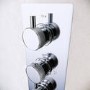 Grade A1 - Axel Triple Outlet Shower Valve Shower Head Wall Arm Slide Rail Kit and Overflow Bath Filler- Triple Handle