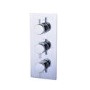 Grade A1 - Axel Triple Outlet Shower Valve Shower Head Wall Arm Slide Rail Kit and Overflow Bath Filler- Triple Handle
