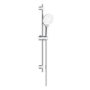Grade A1 - Axel Triple Outlet Shower Valve Shower Head Wall Arm Slide Rail Kit and Overflow Bath Filler- Triple Handle