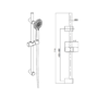 Chrome Triple Outlet Wall Mounted Thermostatic Mixer Shower with Hand Shower & Overflow Bath Filler - Axel