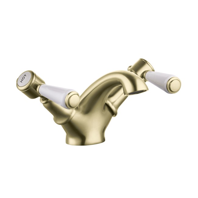 Gold Bath Shower Mixer and Basin Tap Set - Helston