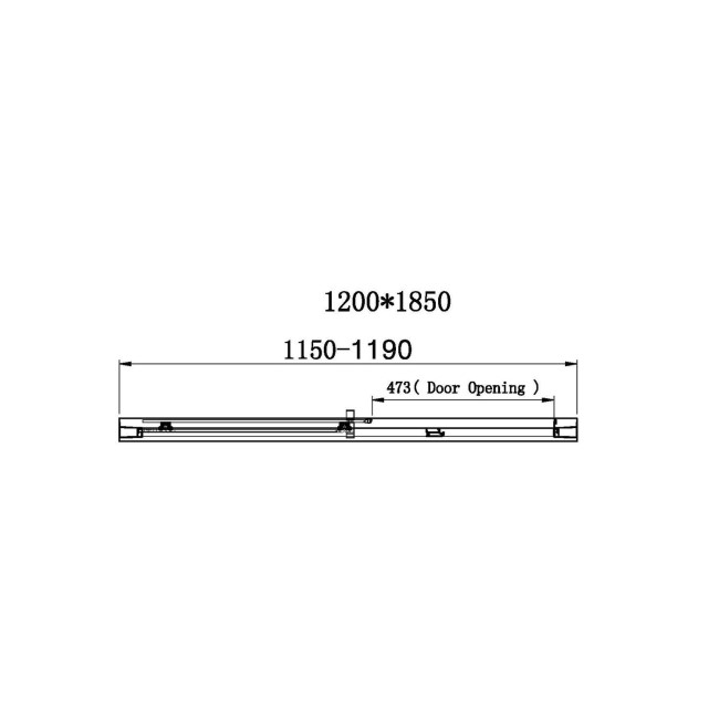 Chrome 4mm Glass Rectangular Sliding Shower Enclosure 1200x800mm - Lyra