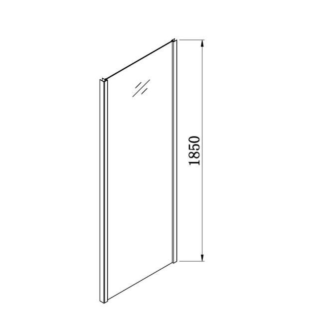 Chrome 4mm Glass Rectangular Sliding Shower Enclosure 1200x800mm - Lyra