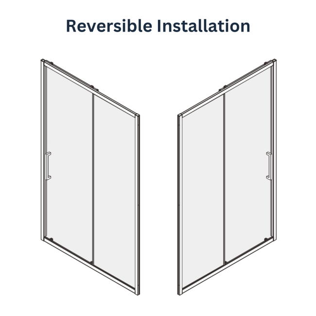 Chrome 4mm Glass Rectangular Sliding Shower Enclosure 1200x800mm - Lyra