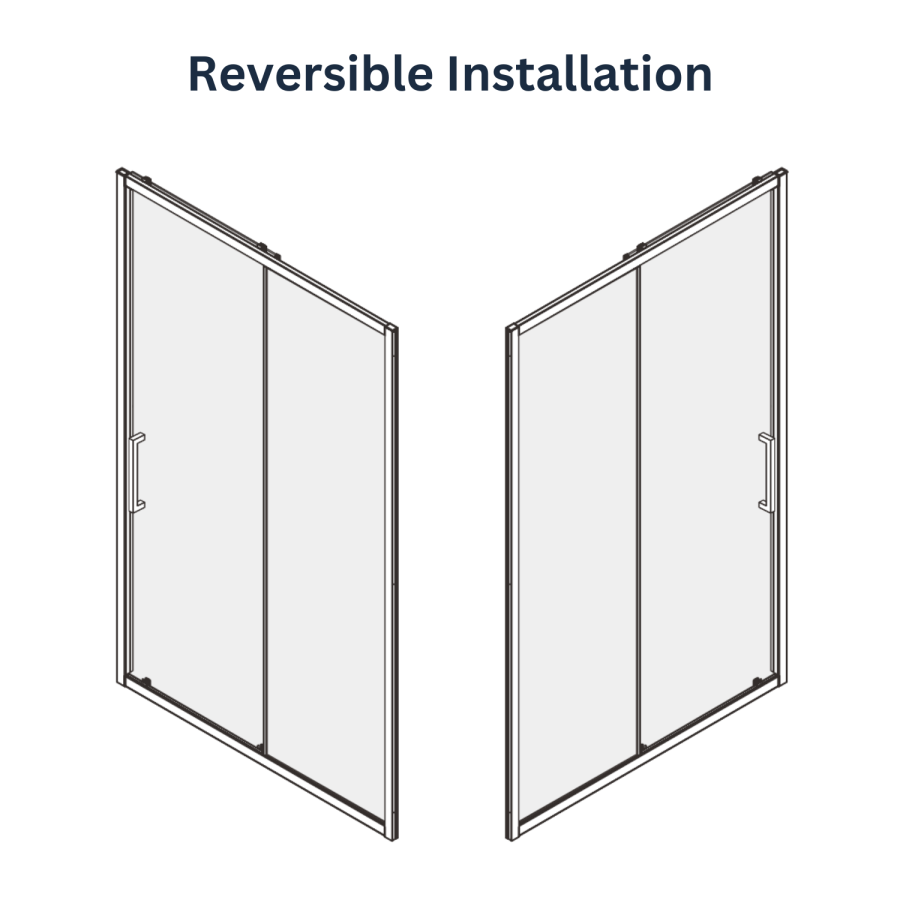 Chrome 4mm Glass Rectangular Sliding Shower Enclosure with Shower Tray 1200x800mm- Lyra