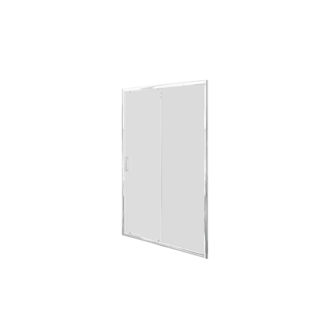 Chrome 4mm Glass Rectangular Sliding Shower Enclosure with Shower Tray 1200x800mm- Lyra