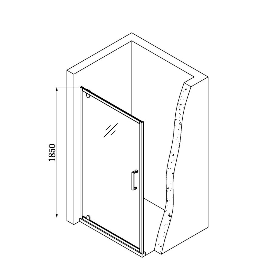 900mm Square Pivot Shower Enclosure - Lyra
