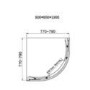 Chrome 6mm Glass Quadrant Shower Enclosure with Shower Tray 800mm - Carina