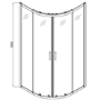 800mm Quadrant Chrome Shower Enclosure Suite with Toilet & Basin - Carina