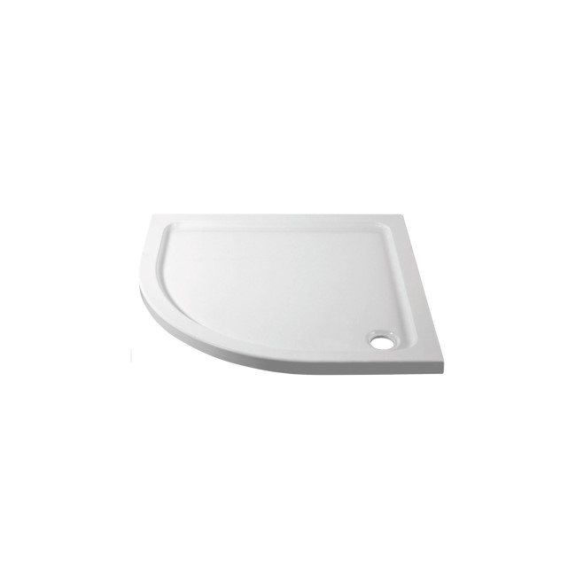 Chrome 6mm Glass Quadrant Shower Enclosure with Shower Tray 900mm - Carina