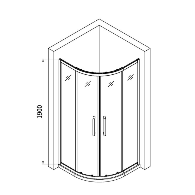 900mm Quadrant Chrome Shower Enclosure Suite with Toilet & Basin - Carina