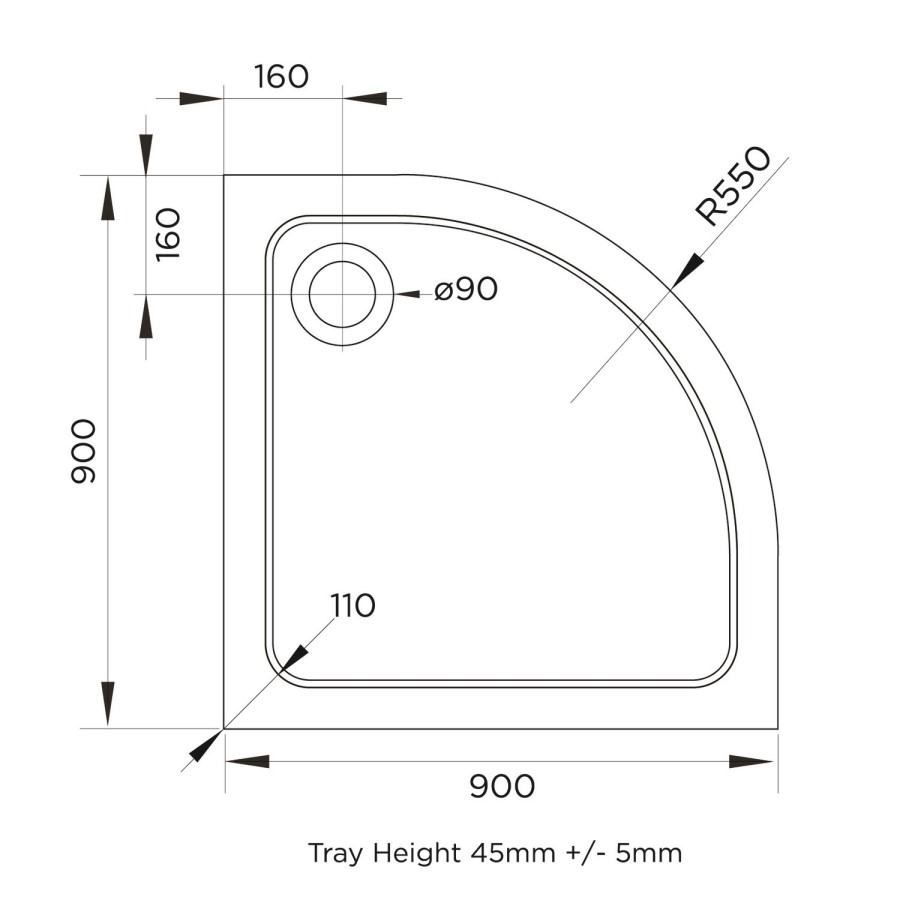 900mm Quadrant Chrome Shower Enclosure Suite with Toilet & Basin - Carina
