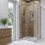 Chrome 6mm Glass Square Corner Entry Shower Enclosure with Shower Tray 800mm - Carina