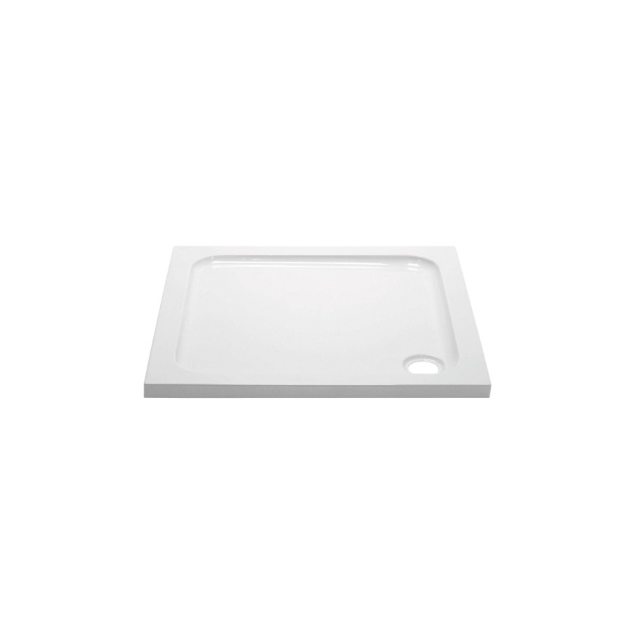 Chrome 6mm Glass Square Corner Entry Shower Enclosure with Shower Tray 900mm - Carina