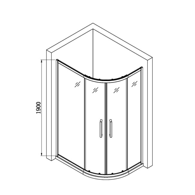 1000 x 800mm Right Hand Offset Quadrant Shower Enclosure Suite with Toilet & Basin - Carina