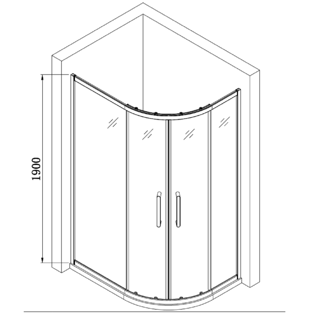 1000 x 800mm Left Hand Offset Quadrant Shower Enclosure Suite with Toilet & Basin - Carina