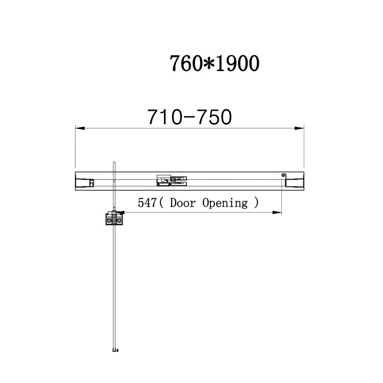 Chrome 6mm Glass Square Hinged Shower Enclosure with Shower Tray 760mm - Carina