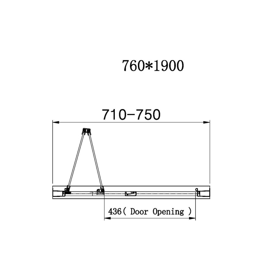760 x 900mm Rectangular Bi Fold Shower Enclosure - Carina