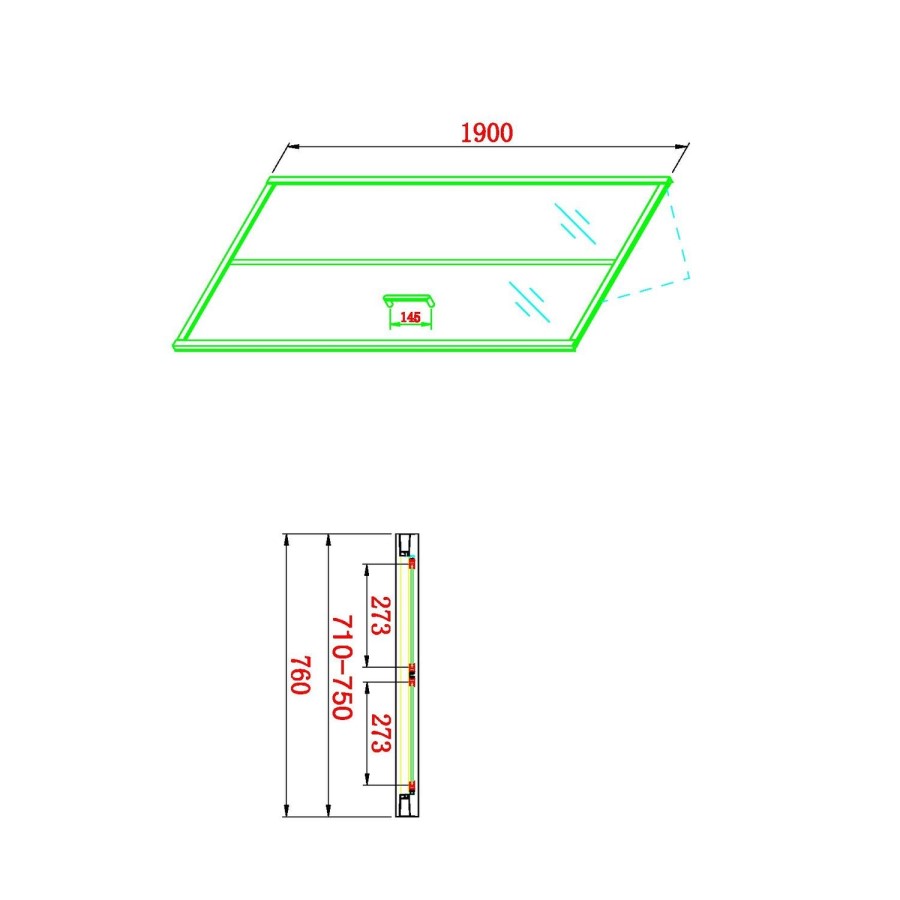 760 x 900mm Rectangular Bi Fold Shower Enclosure - Carina