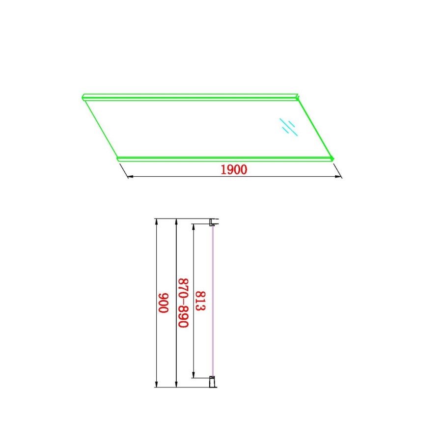 760 x 900mm Rectangular Bi Fold Shower Enclosure - Carina