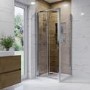 800mm Square Bi Fold Shower Enclosure with Shower Tray - Carina