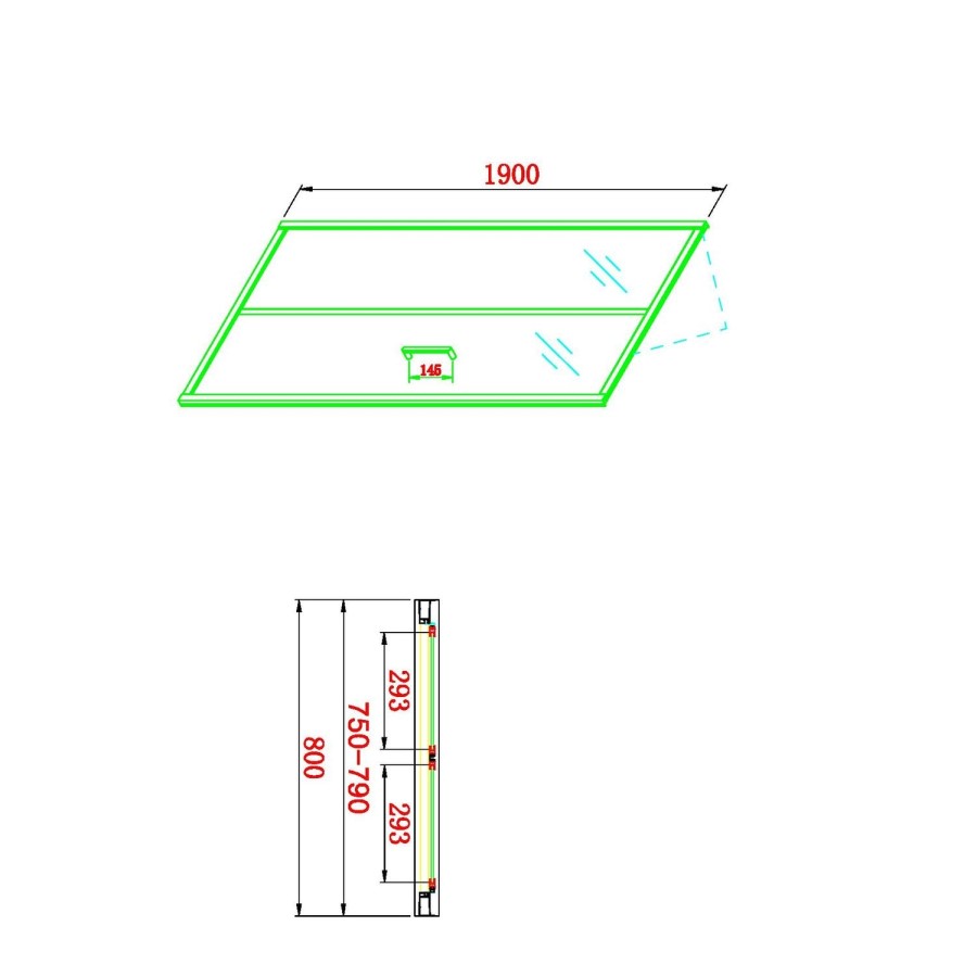 800 x 900mm Rectangular Bi Fold Shower Enclosure - Carina
