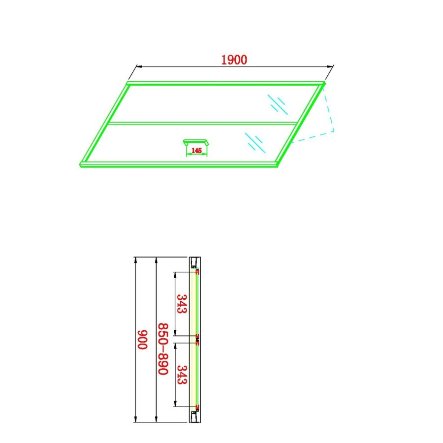Grade A1 - 900mm Square Bi Fold Shower Enclosure - Carina