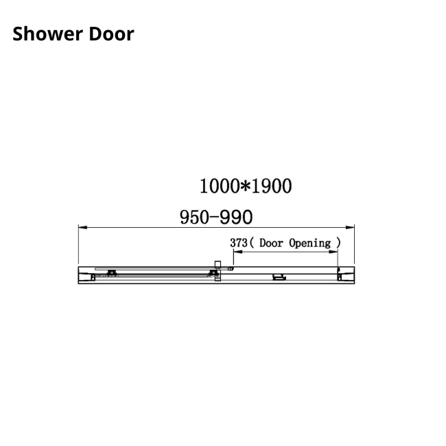 Chrome 6mm Glass Rectangular Sliding Shower Enclosure 1000x700mm - Carina