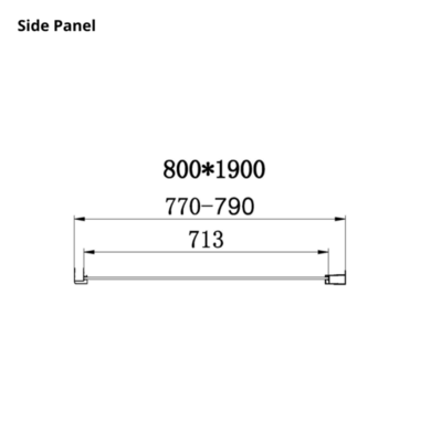 Chrome 6mm Glass Rectangular Sliding Shower Enclosure 1000x800mm - Carina