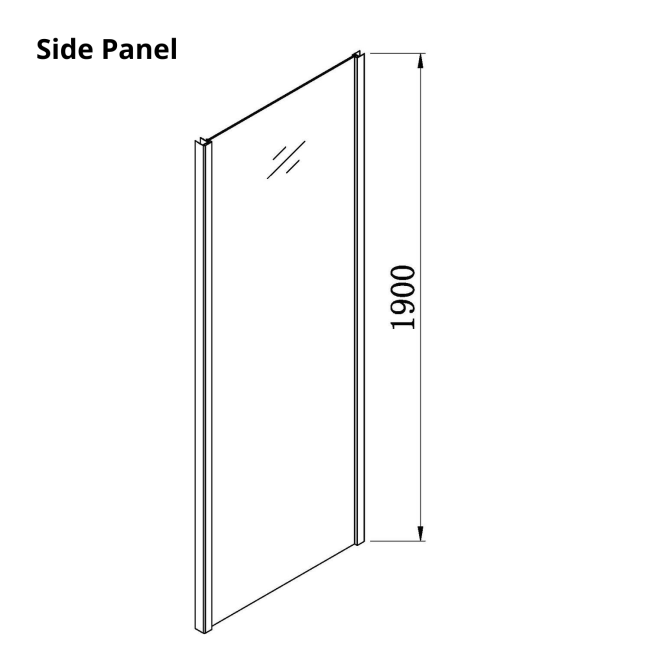 Chrome 6mm Glass Rectangular Sliding Shower Enclosure 1000x900mm - Carina