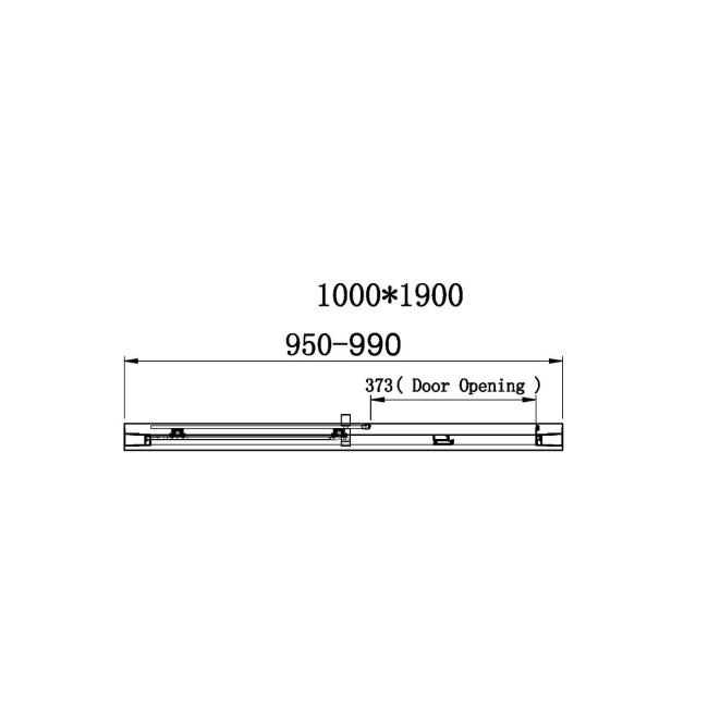 Chrome 6mm Glass Rectangular Shower Enclosure with Shower Tray 1000x800mm - Carina