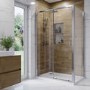 Chrome 6mm Glass Rectangular Sliding Shower Enclosure 1100x900mm- Carina