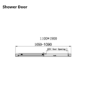 Chrome 6mm Glass Rectangular Sliding Shower Enclosure 1100x900mm- Carina