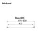 Chrome 6mm Glass Rectangular Sliding Shower Enclosure 1100x900mm- Carina