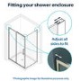 Chrome 6mm Glass Rectangular Sliding Shower Enclosure 1100x900mm- Carina