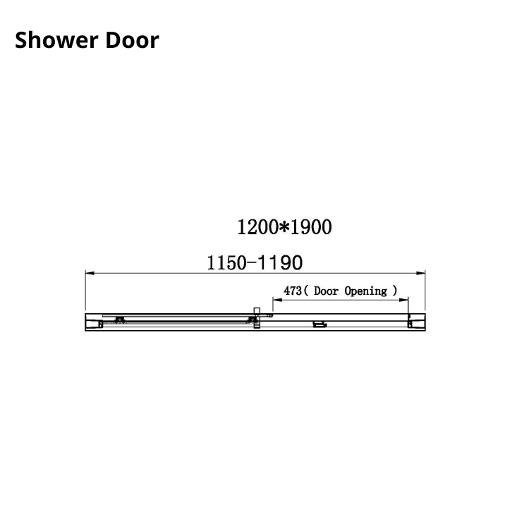 Chrome 6mm Glass Rectangular Sliding Shower Enclosure 1200x760mm - Carina