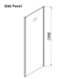 Chrome 6mm Glass Rectangular Sliding Shower Enclosure 1200x760mm - Carina