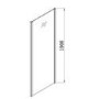 1200x900mm Chrome 6mm Glass Rectangular Sliding Shower Enclosure with Shower Tray - Carina