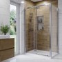 Chrome 6mm Glass Rectangular Sliding Shower Enclosure 1400x900mm - Carina