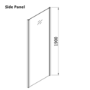 1600x760mm Rectangular Sliding Shower Enclosure - Carina